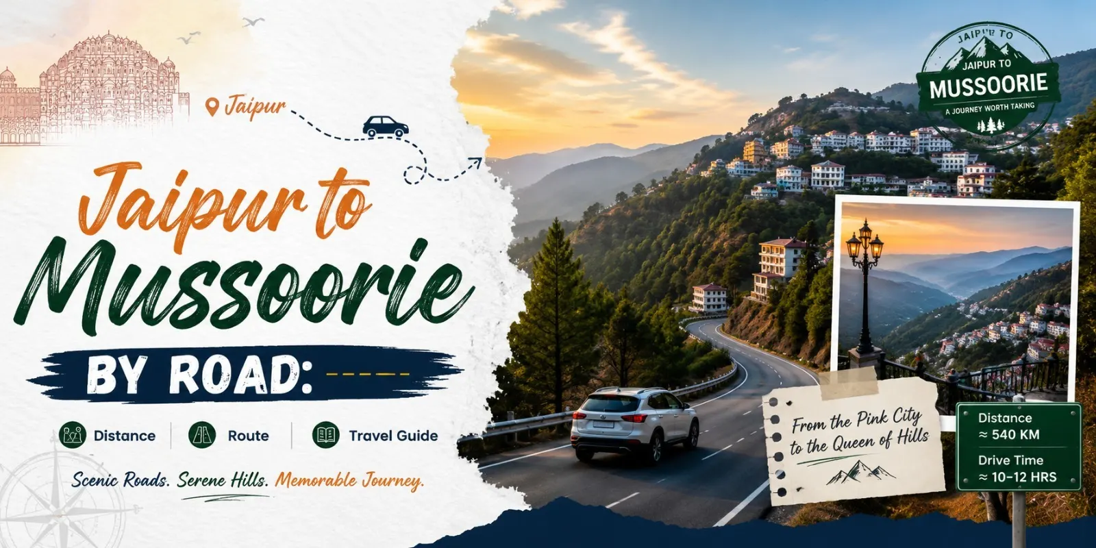 Jaipur to Mussoorie by Road